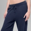 Pantalón de chándal High-Waist «New Class» de lana y cachemira – Azul marino