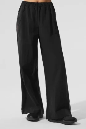 Pantalón de chándal High-Waist y pierna ancha Origin - Negro