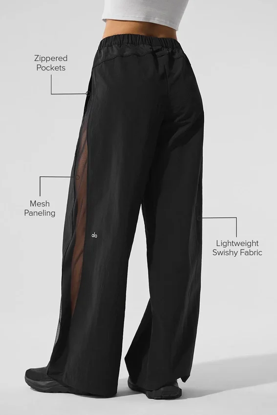 Pantalón de chándal High-Waist y pierna ancha Origin - Negro