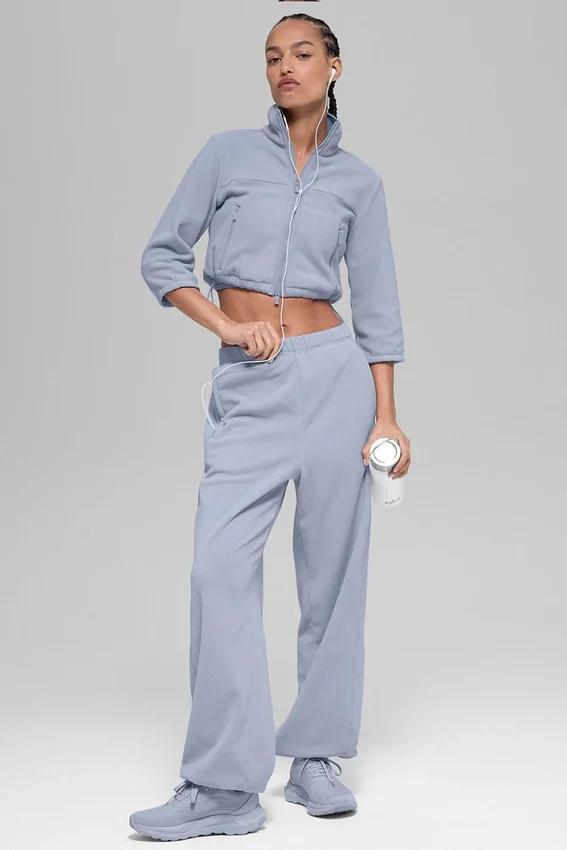Pantalón de chándal «Retreat» de felpa polar High-Waist - Winter Frost