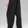 Pantalón de chándal «Retreat» de forro polar High-Waist — Negro