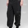 Pantalón de chándal «Retreat» de forro polar High-Waist — Negro