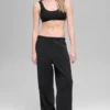 Pantalón de chándal «Retreat» de forro polar High-Waist — Negro