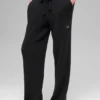 Pantalón de pierna ancha High-Waist Snuggle Up Sweater - Negro