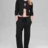 Pantalón de pierna ancha High-Waist Snuggle Up Sweater - Negro