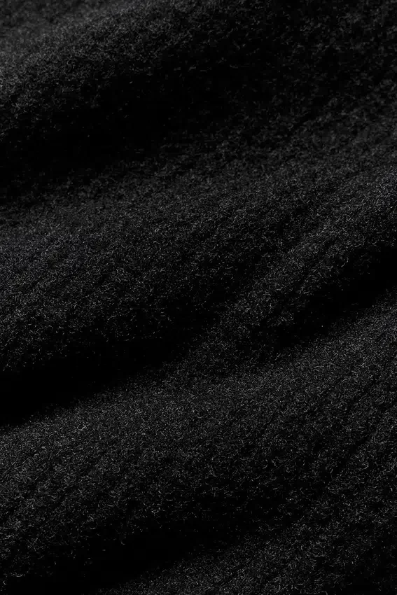 Pantalón de pierna ancha High-Waist Snuggle Up Sweater - Negro