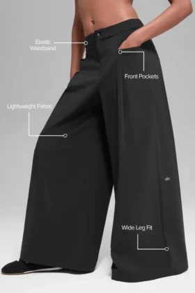 Pantalón de pierna ancha Main Act – Negro