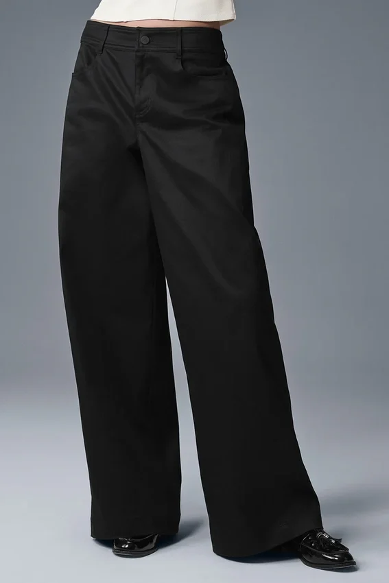 Pantalón de pierna ancha Wanderlust - Negro