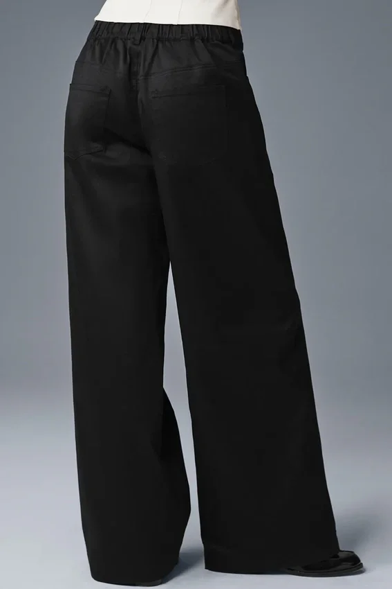Pantalón de pierna ancha Wanderlust - Negro
