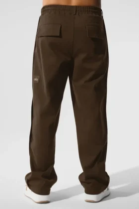 Pantalón de pierna recta con acabado de ante de la colección Edition – Espresso