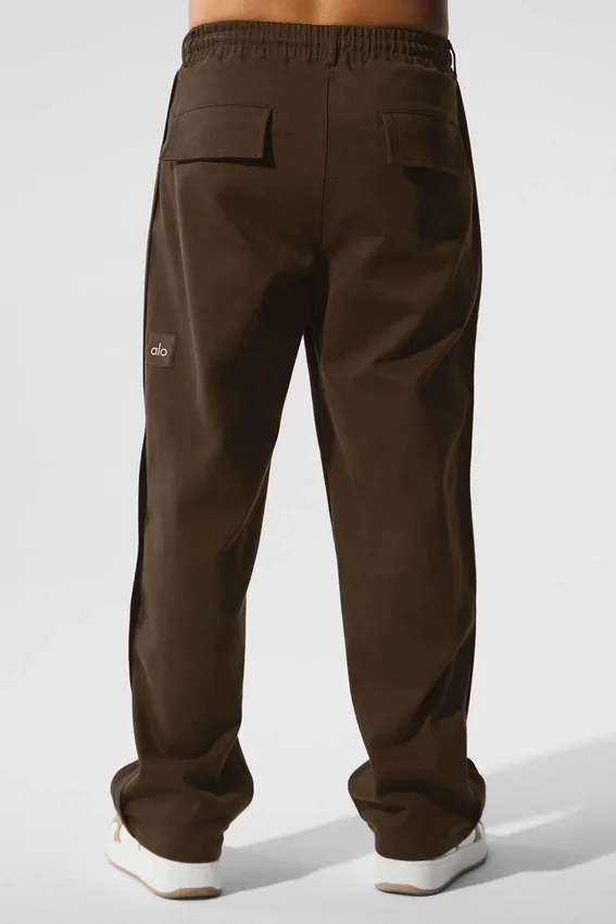 Pantalón de pierna recta con acabado de ante de la colección Edition - Espresso