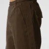 Pantalón de pierna recta con acabado de ante de la colección Edition - Espresso