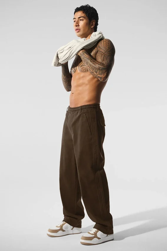 Pantalón de pierna recta con acabado de ante de la colección Edition - Espresso