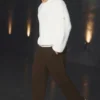 Pantalón de pierna recta con acabado de ante de la colección Edition - Espresso