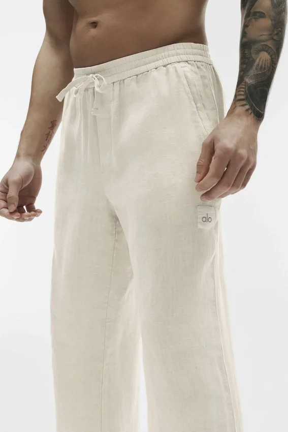 Pantalón de pierna recta Linen Days - Color hueso