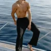 Pantalón de pierna recta Linen Days - Negro