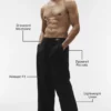 Pantalón de pierna recta Linen Days - Negro