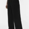 Pantalón de pierna recta Linen Days - Negro