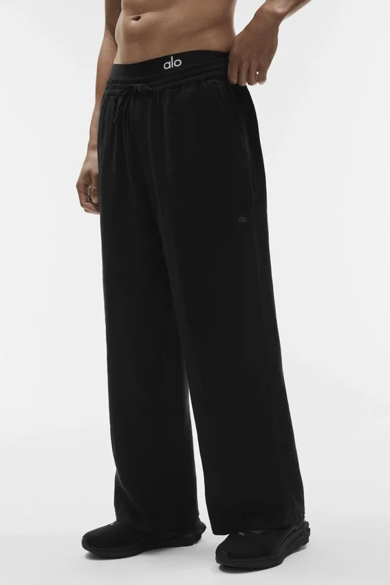 Pantalón de pierna recta Linen Days - Negro