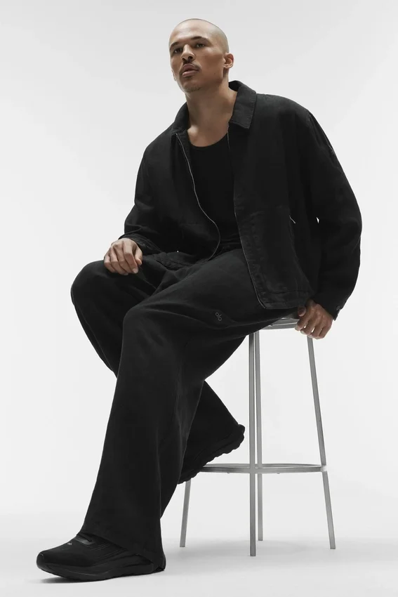Pantalón de pierna recta Linen Days - Negro