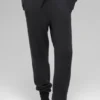 Pantalón jogger de lana y cachemira High-Waist New Class — Negro
