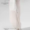 Pantalón jogger de pierna ancha Sheer Game Time - Blanco