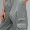 Pantalón jogger de pierna ancha Sheer Game Time - Gris lunar