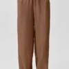 Pantalón recto High-Waist «Golden Hour» semitransparente — Marrón «Sun Kissed»