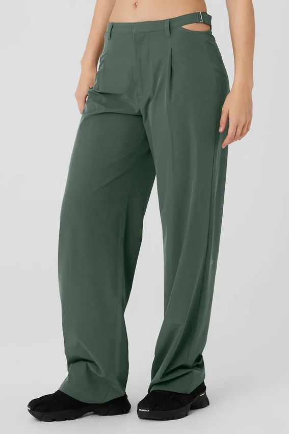 Pantalón Showdown de talle medio - Dark Cactus