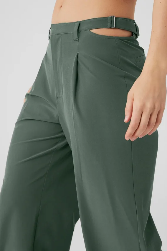 Pantalón Showdown de talle medio - Dark Cactus