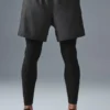 Pantalones 2 en 1 Revival de 5" - Antracita/Negro