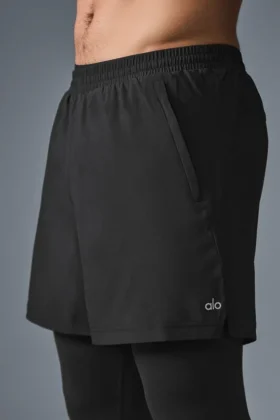 Pantalones 2 en 1 Revival de 5″ – Negro/Negro