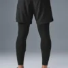 Pantalones 2 en 1 Revival de 5" - Negro/Negro