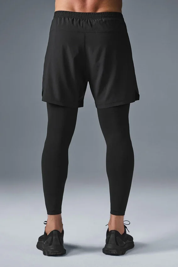 Pantalones 2 en 1 Revival de 5" - Negro/Negro