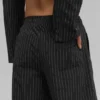 Pantalones a rayas finas Daylight (largo) - Negro/Titanio