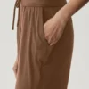 Pantalones acampanados de estilo lounge, delicados y semitransparentes - Marrón bronceado