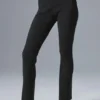 Pantalones acampanados de punto vaquero High-Waist - Negro/antracita