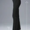 Pantalones acampanados de punto vaquero High-Waist - Negro/antracita