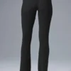 Pantalones acampanados de punto vaquero High-Waist - Negro/antracita
