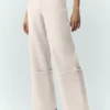 Pantalones anchos Nightcap de mezcla de lana - Café con leche