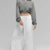 Pantalones Breezy de pierna ancha (corte regular) - Blanco