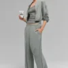 Pantalones Breezy de pierna ancha (corte regular) - Gris lunar
