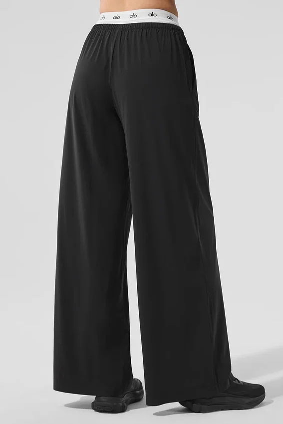 Pantalones Breezy de pierna ancha (largo) - Negro
