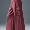 Pantalones cargo de pierna ancha (largos) «Show off» - Burdeos trufa