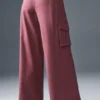 Pantalones cargo de pierna ancha Show Off (corte regular) - Burdeos trufado