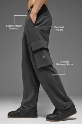Pantalones cargo Double Take – Antracita