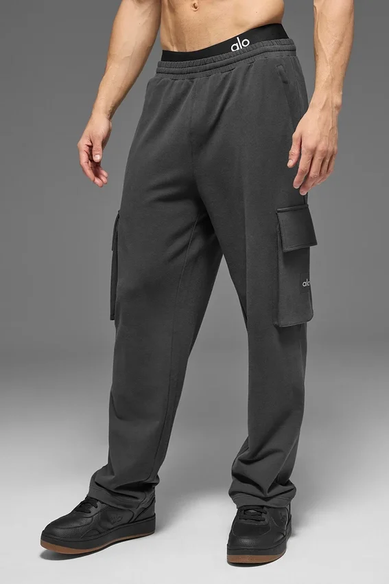 Pantalones cargo Double Take - Antracita