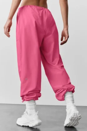 Pantalones cargo Megastar de talle bajo – Rosa paraíso