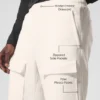 Pantalones cargo Ridge de forro polar - Marfil