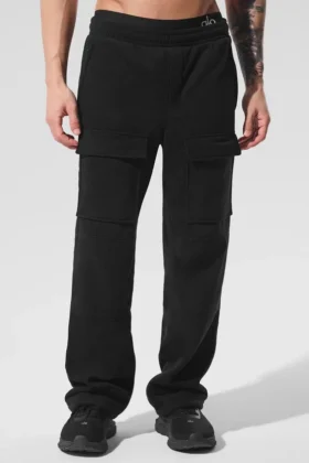 Pantalones cargo Ridge de forro polar — Negro